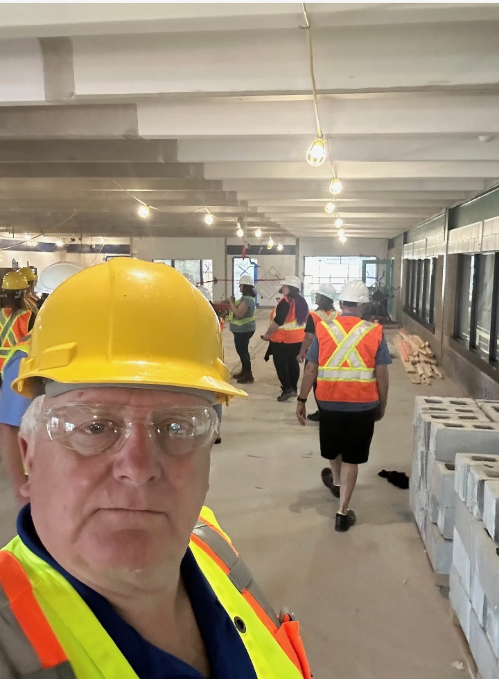 Paul touring a Loyalist Township construction project